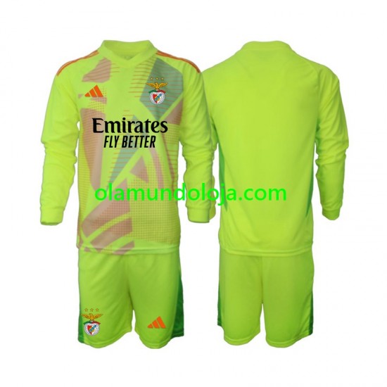 Camisola Benfica Guarda-redes Criança Equipamento Primeiro 2024-2025 Manga Comprida